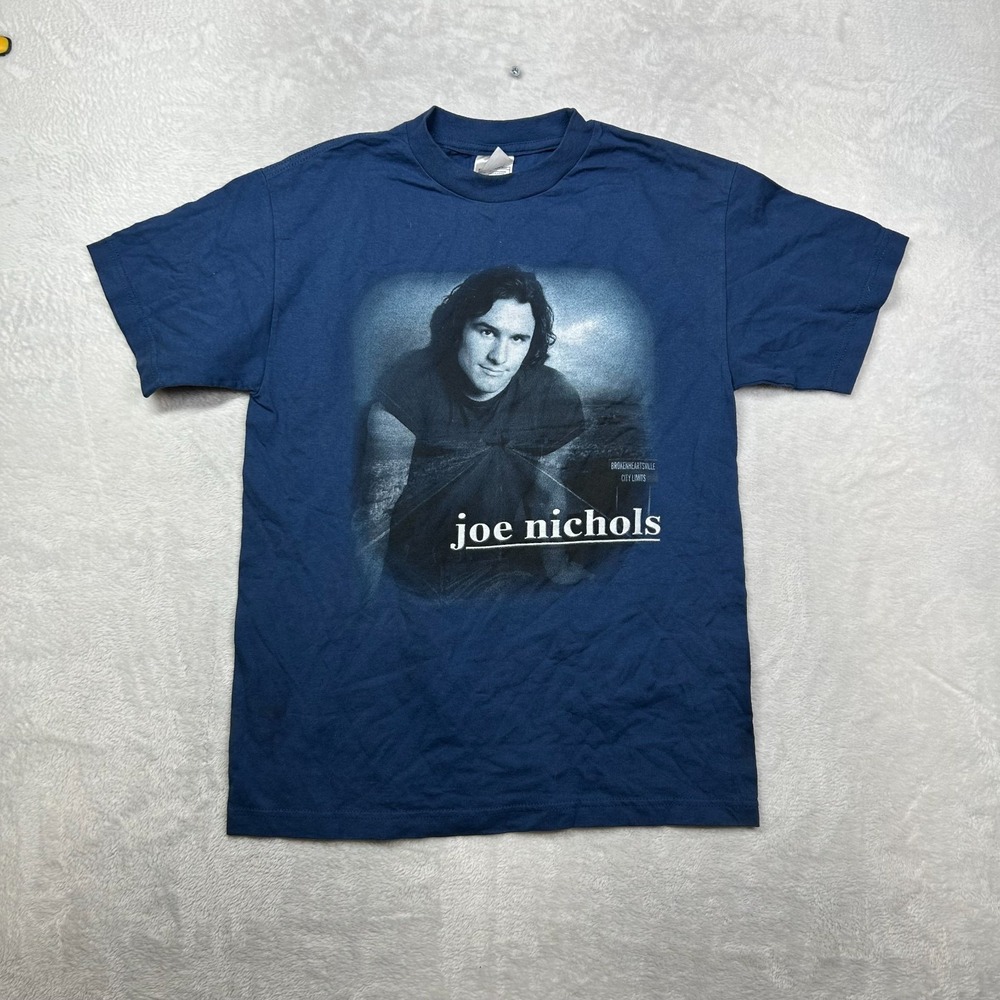 Vintage AAA Joe Nichols Brokenheartsville Country Music T-Shirt Mens Blue Medium
